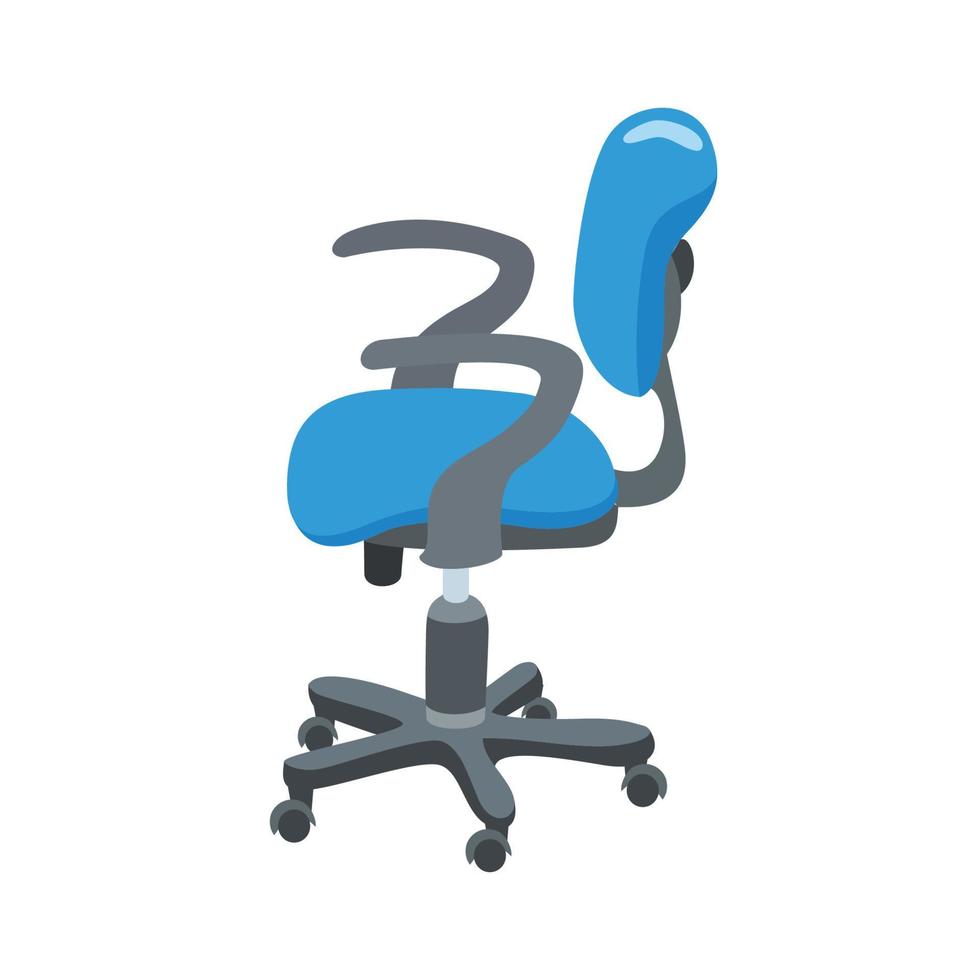 ilustração de ícone de vetor plano de ícone de cadeira de escritório isolado no fundo branco