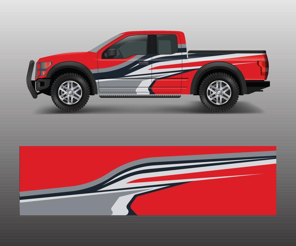 design gráfico moderno abstrato para envelopamento de caminhões e veículos e adesivos de marca vetor