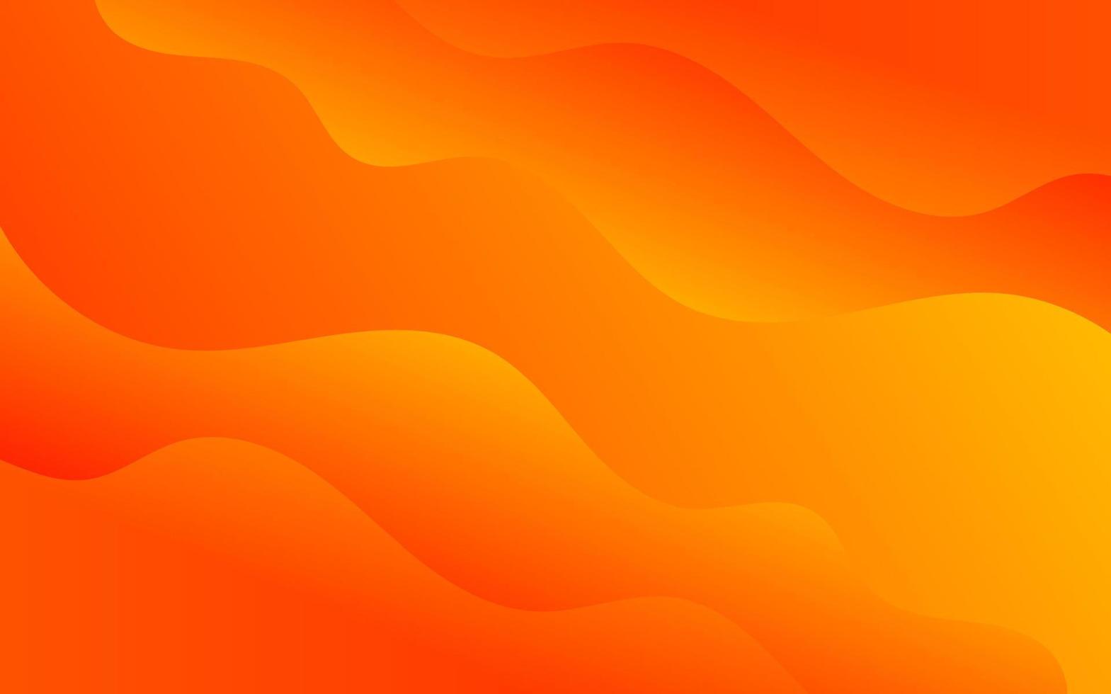 vetor de fundo de ondas laranja. composição de formas de gradiente fluido