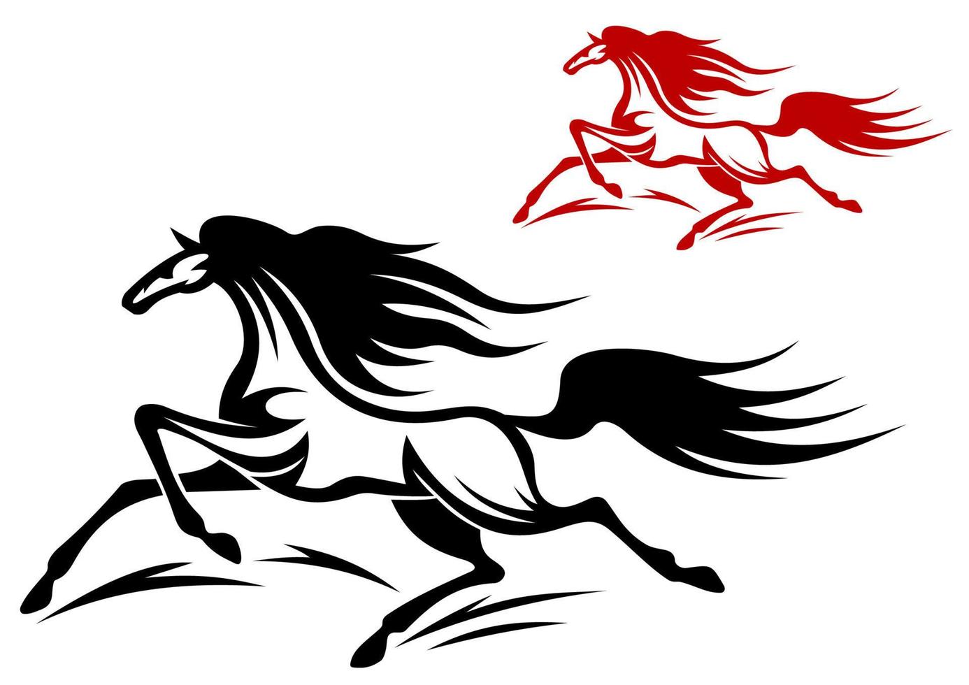 mascotes de cavalo, esporte equestre vetor