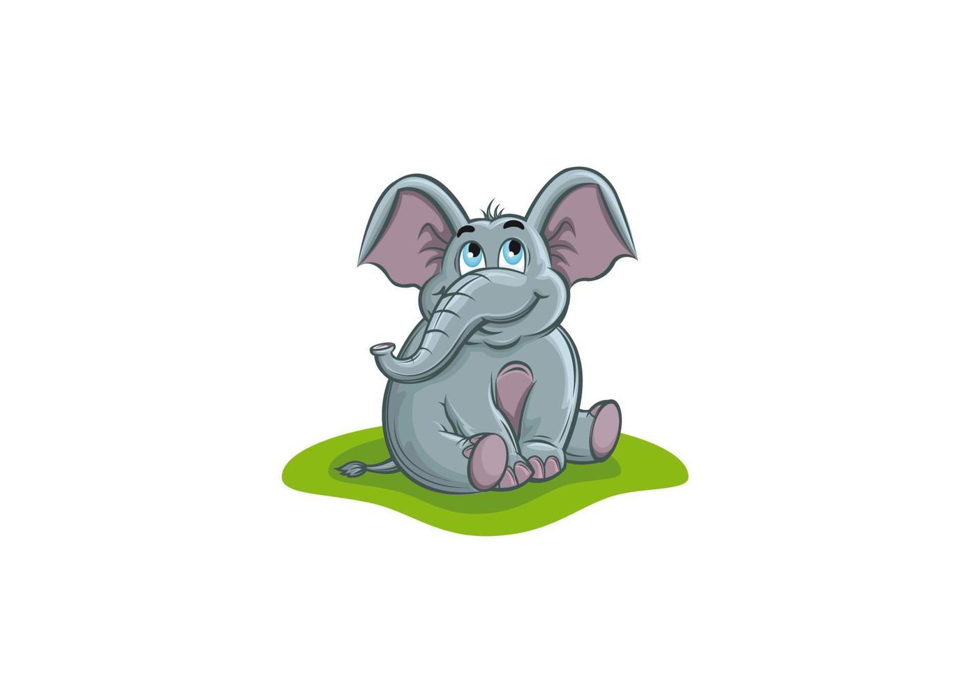 personagem bebê elefante vetor