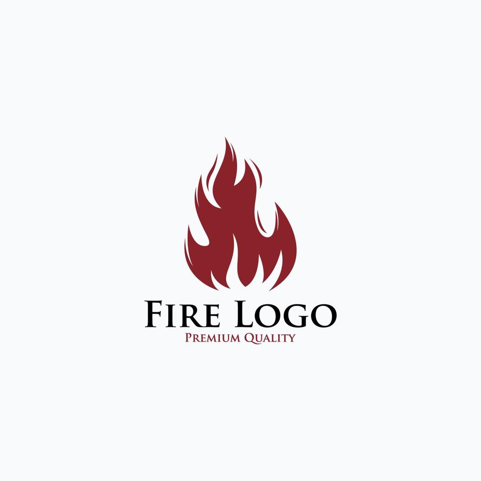 vetor de design de logotipo de chama de fogo