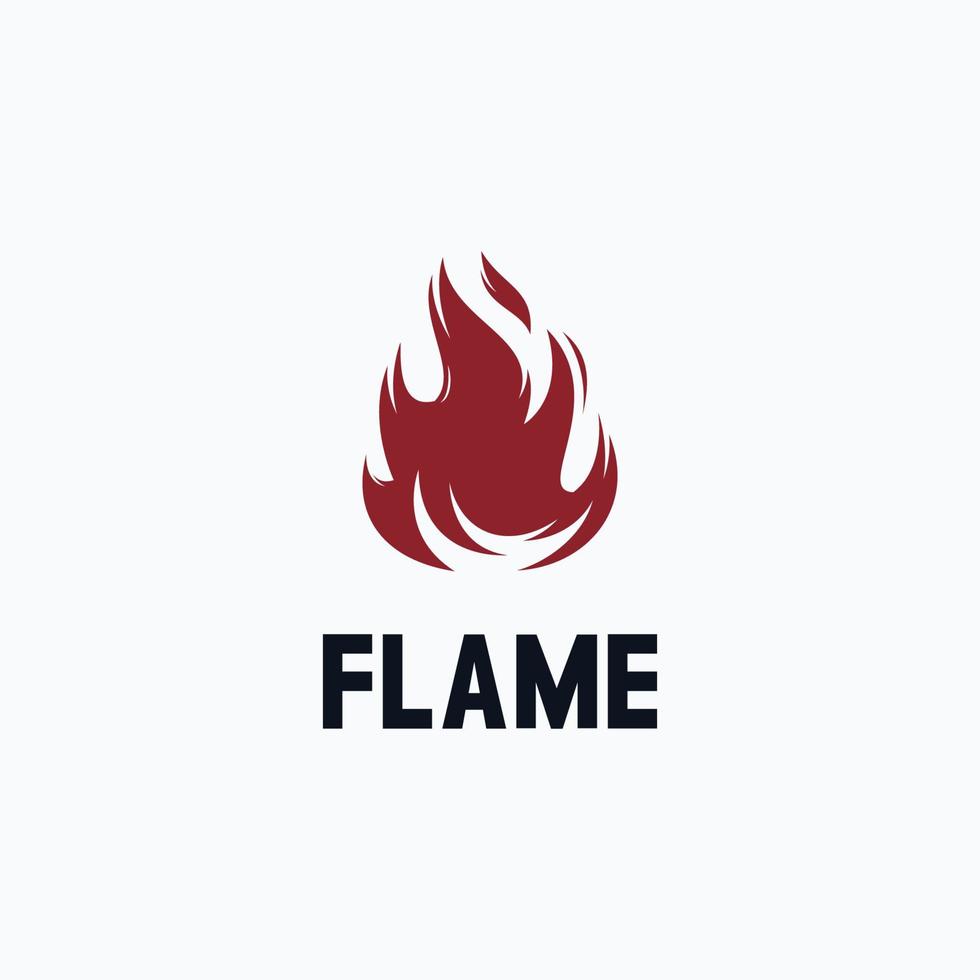 vetor de design de logotipo de chama de fogo