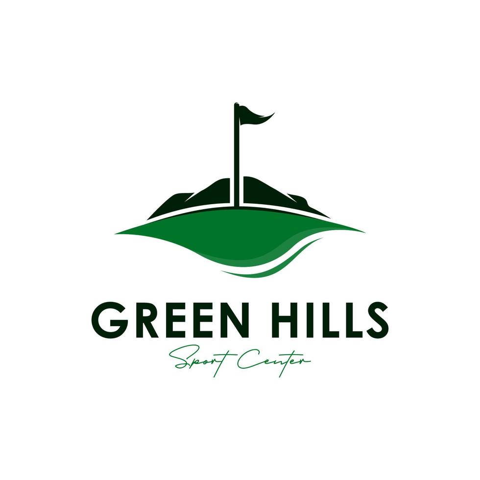 design de vetor de ícone de logotipo de golfe
