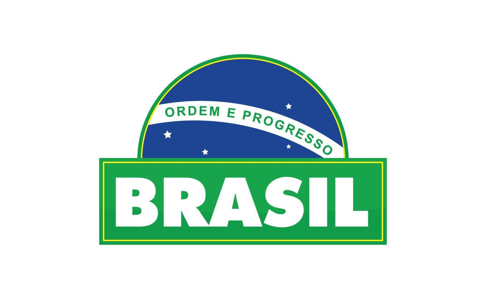 projeto de bandeira do brasil. cores brasileiras com elementos de bandeira. vetor
