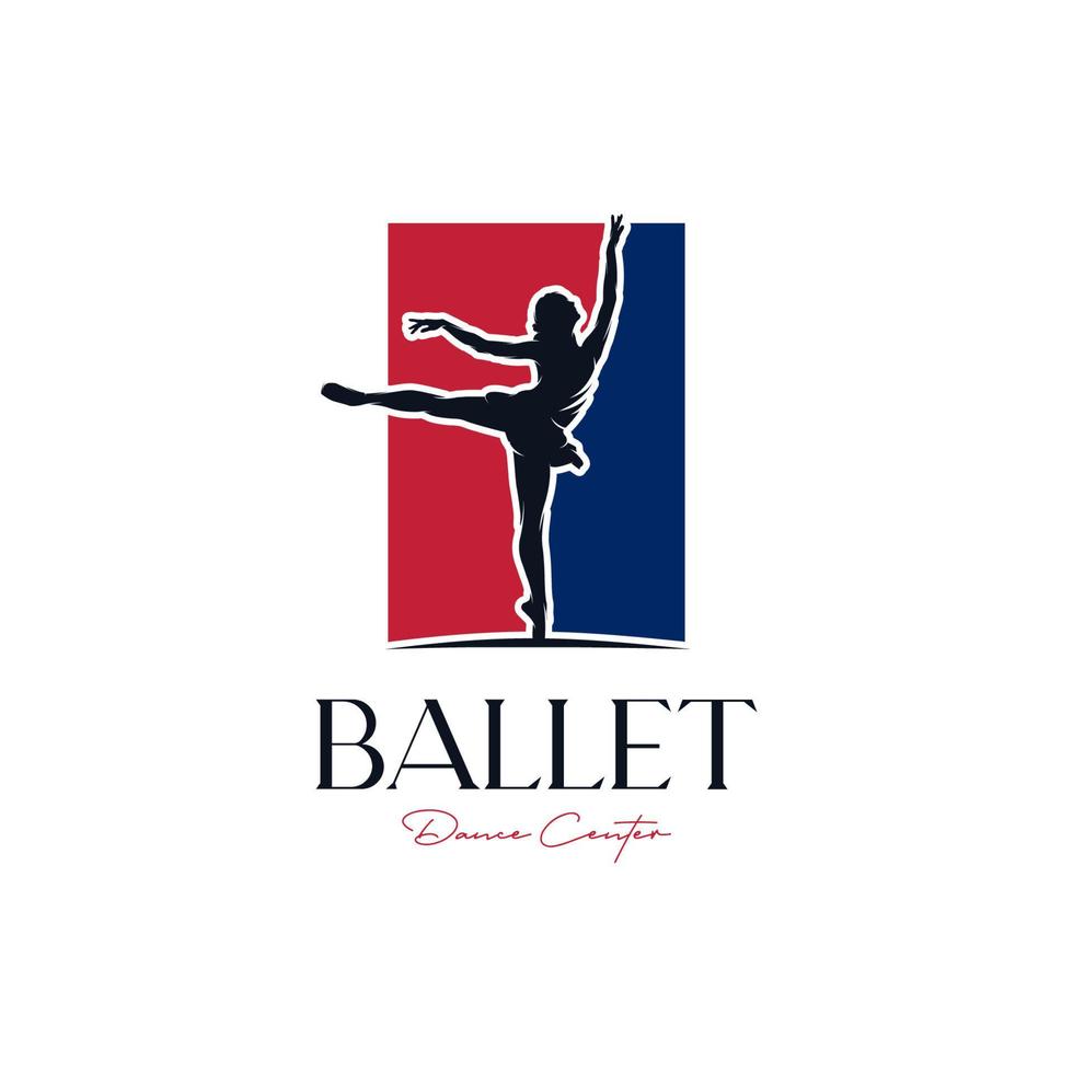 logotipo para um estúdio de balé ou dança vetor