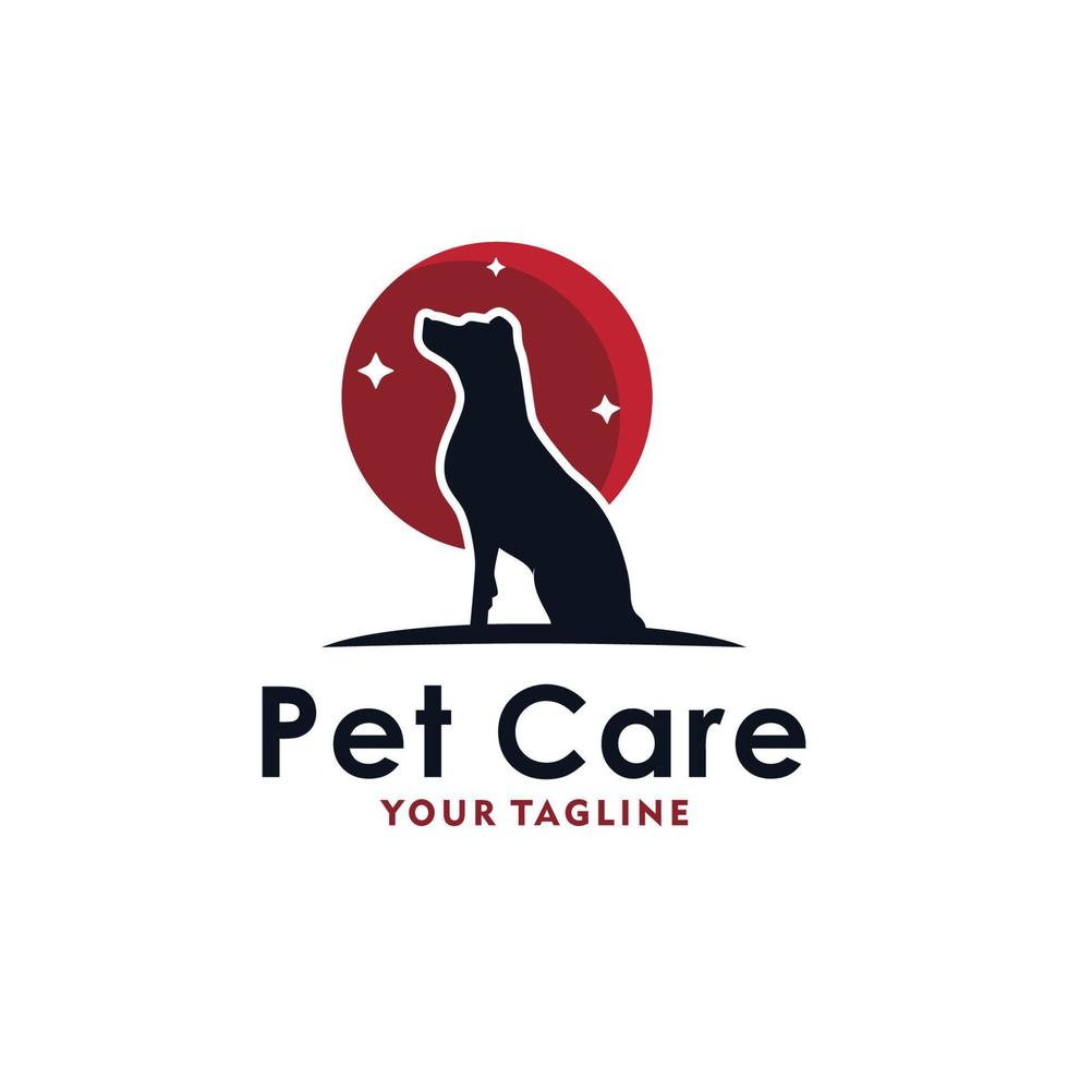vetor de design de modelo de logotipo de cuidados com animais de estimação