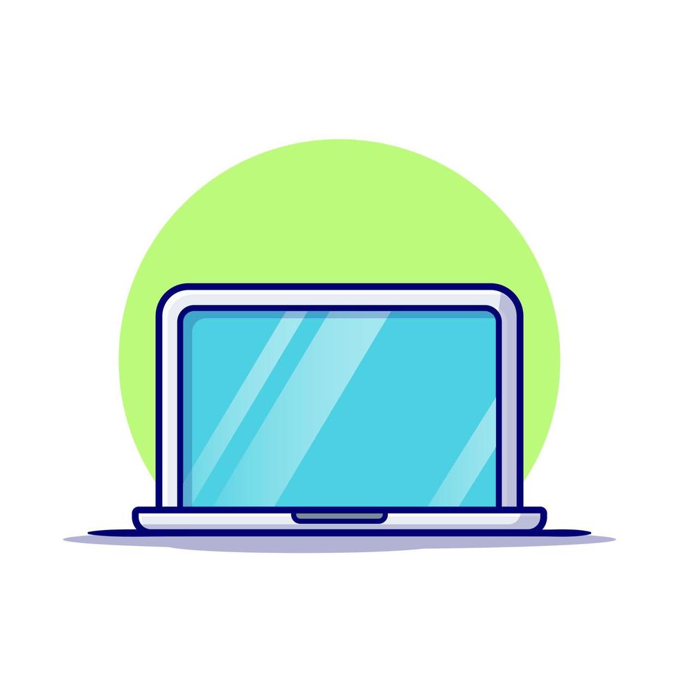 ilustração de ícone de vetor dos desenhos animados laptop. tecnologia objeto ícone conceito isolado vetor premium. estilo de desenho animado plano