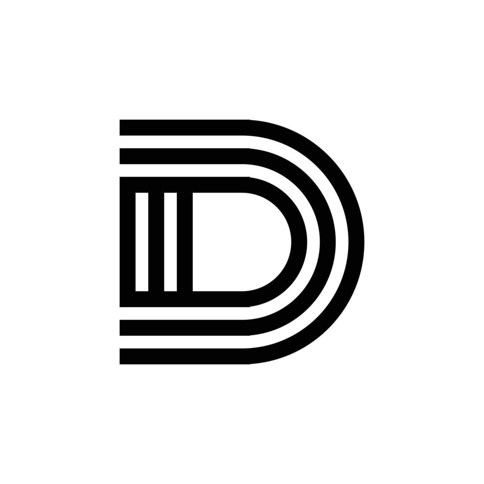 design de logotipo de monograma moderno letra d vetor