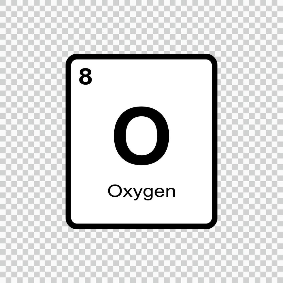 elemento químico oxigênio. ilustração vetorial vetor