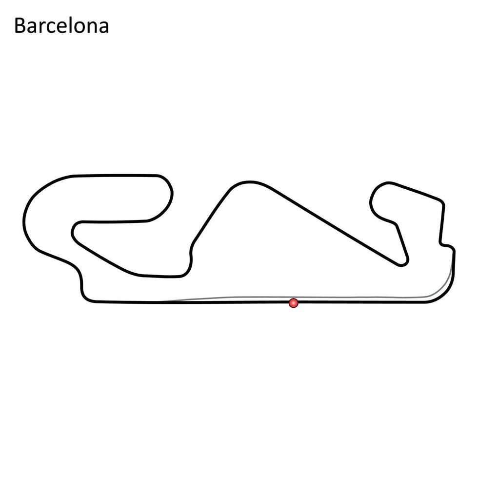 circuito de barcelona-catalunha vetor