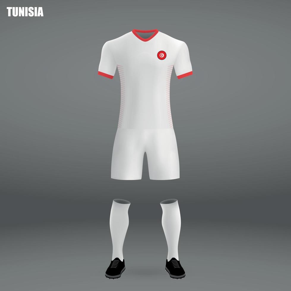 uniforme de futebol da tunísia 2018 vetor