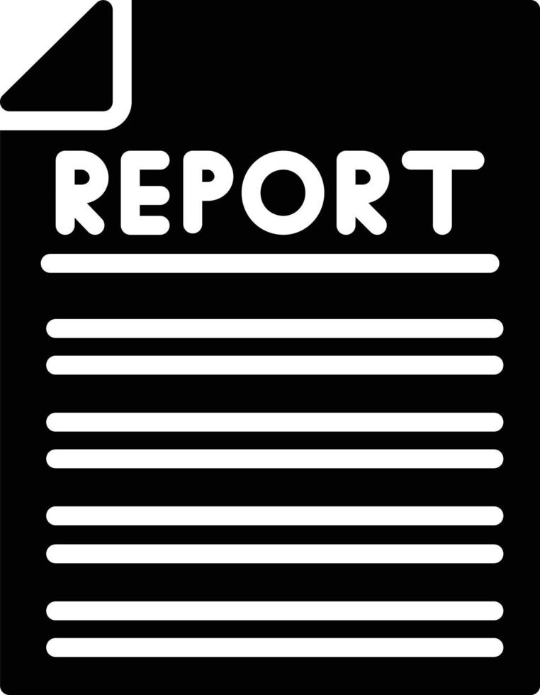 ícone de glifo de relatório vetor