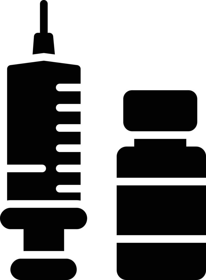 ícone de glifo de vacina vetor