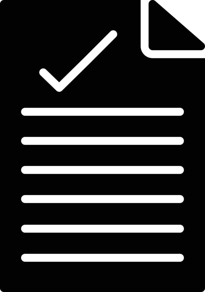 ícone de glifo de marca de seleção vetor