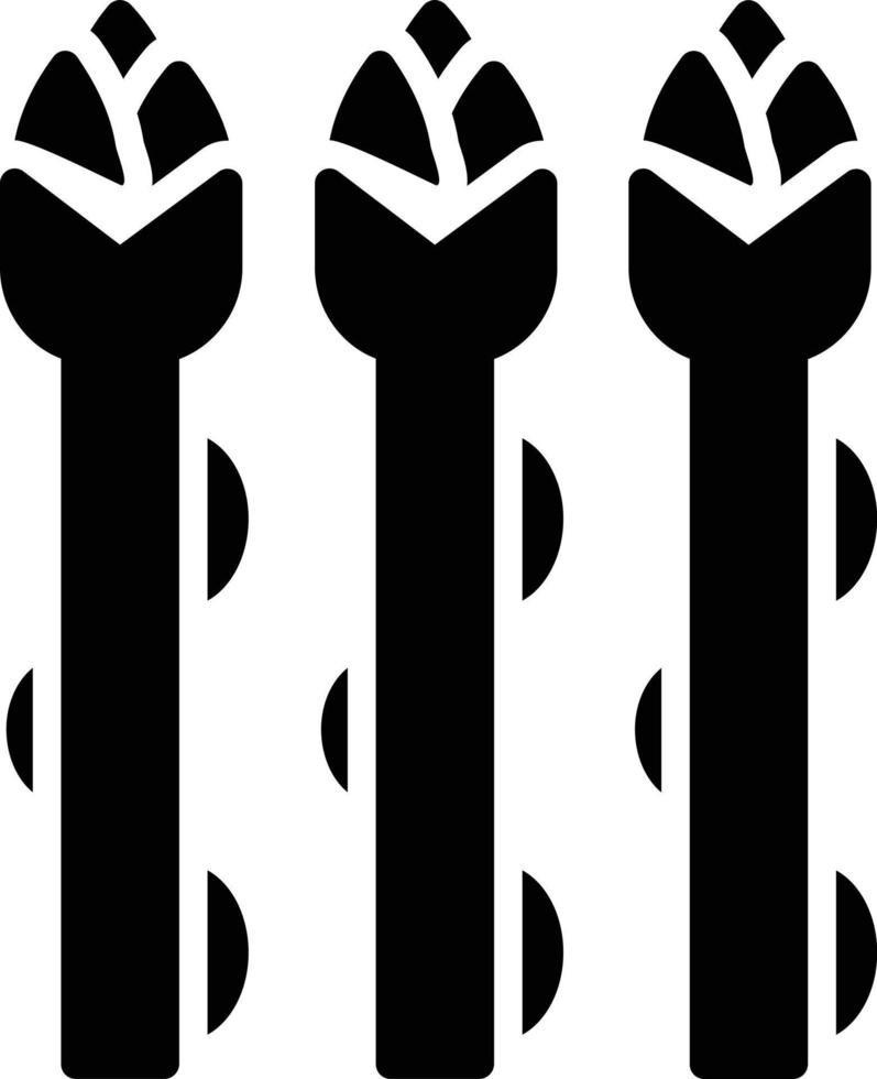 ícone de glifo de aspargos vetor