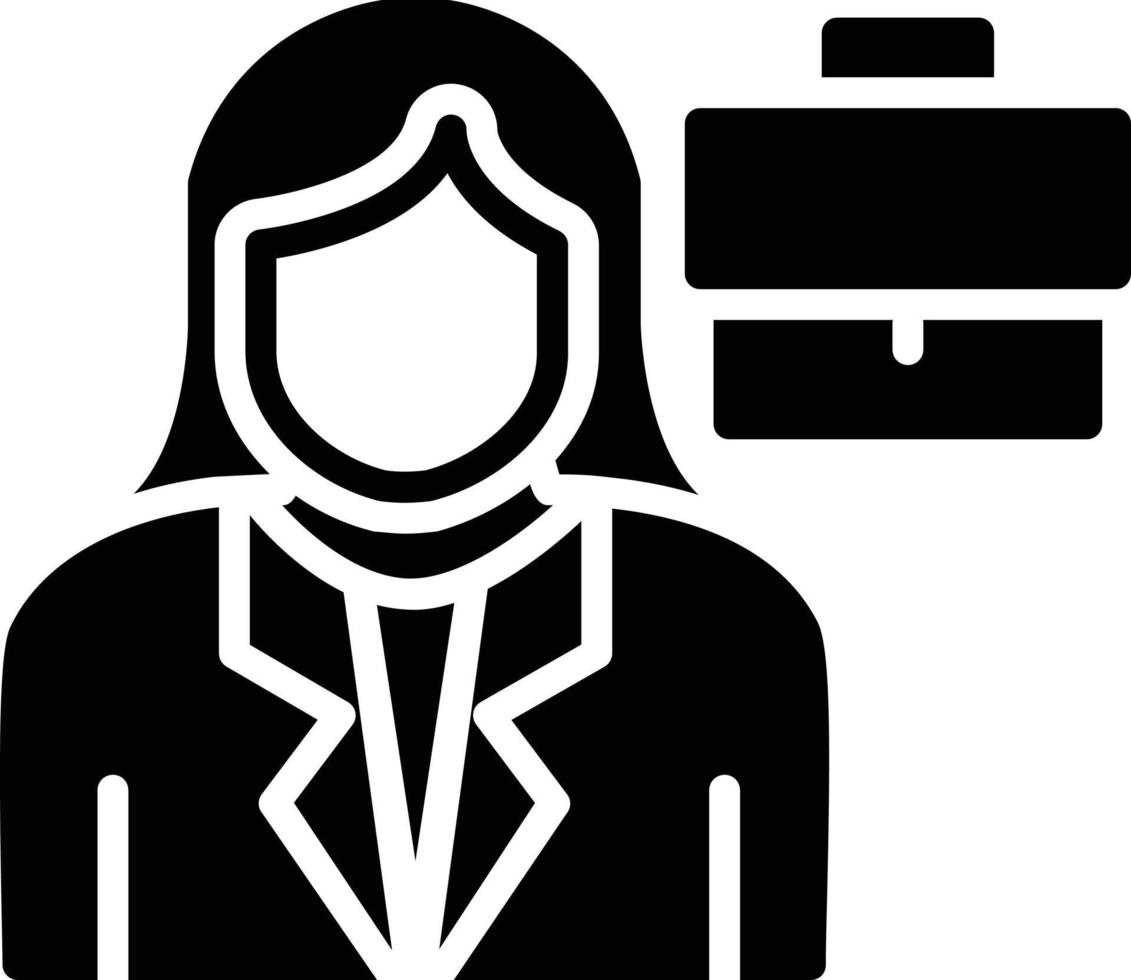 ícone de glifo de mulheres de negócios vetor
