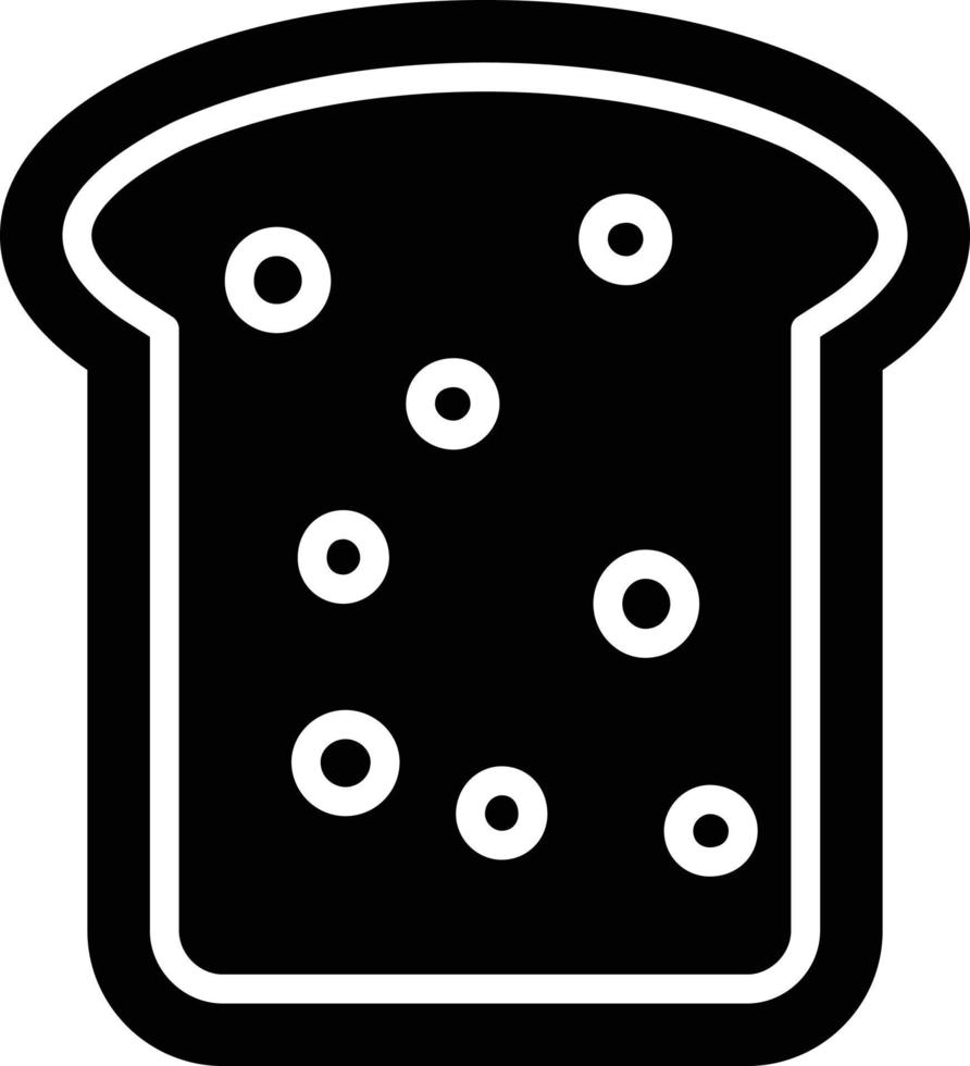 ícone de glifo de pão vetor