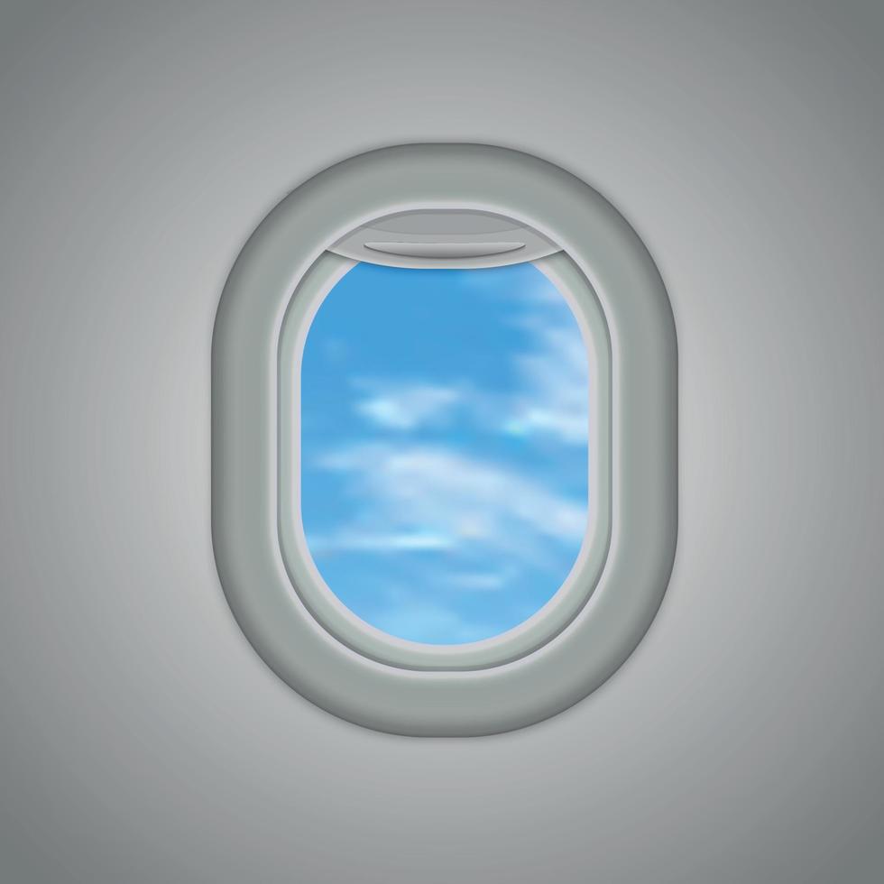 janelas de avião em branco vetor