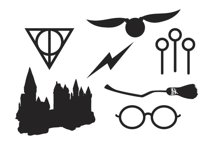 Ícones de vetores de Hogwarts