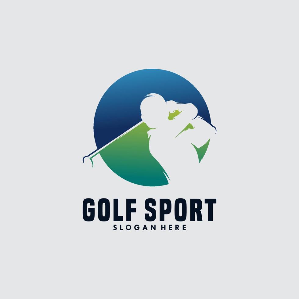 homem balançando golfe, clube de jogadores de golfe, logotipo, símbolo, ícone, gráfico, vetor. vetor