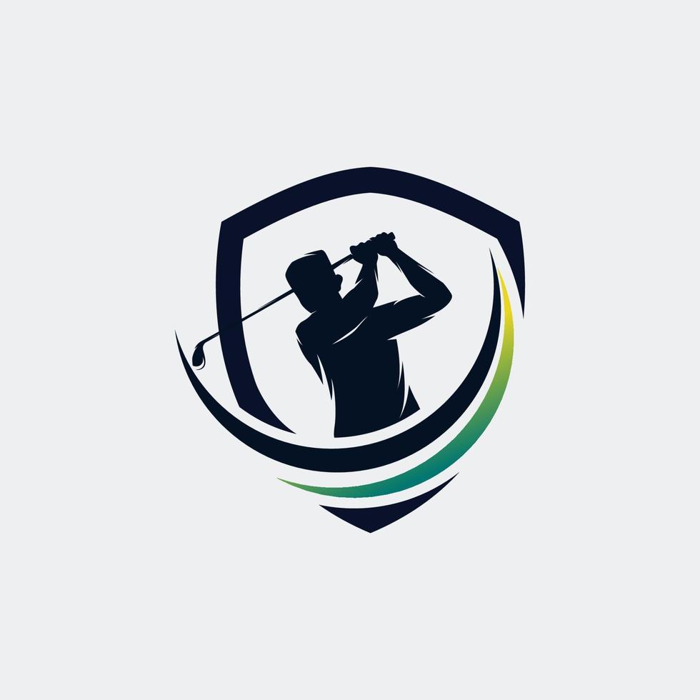 design de modelo de logotipo de esporte de golfe vetor