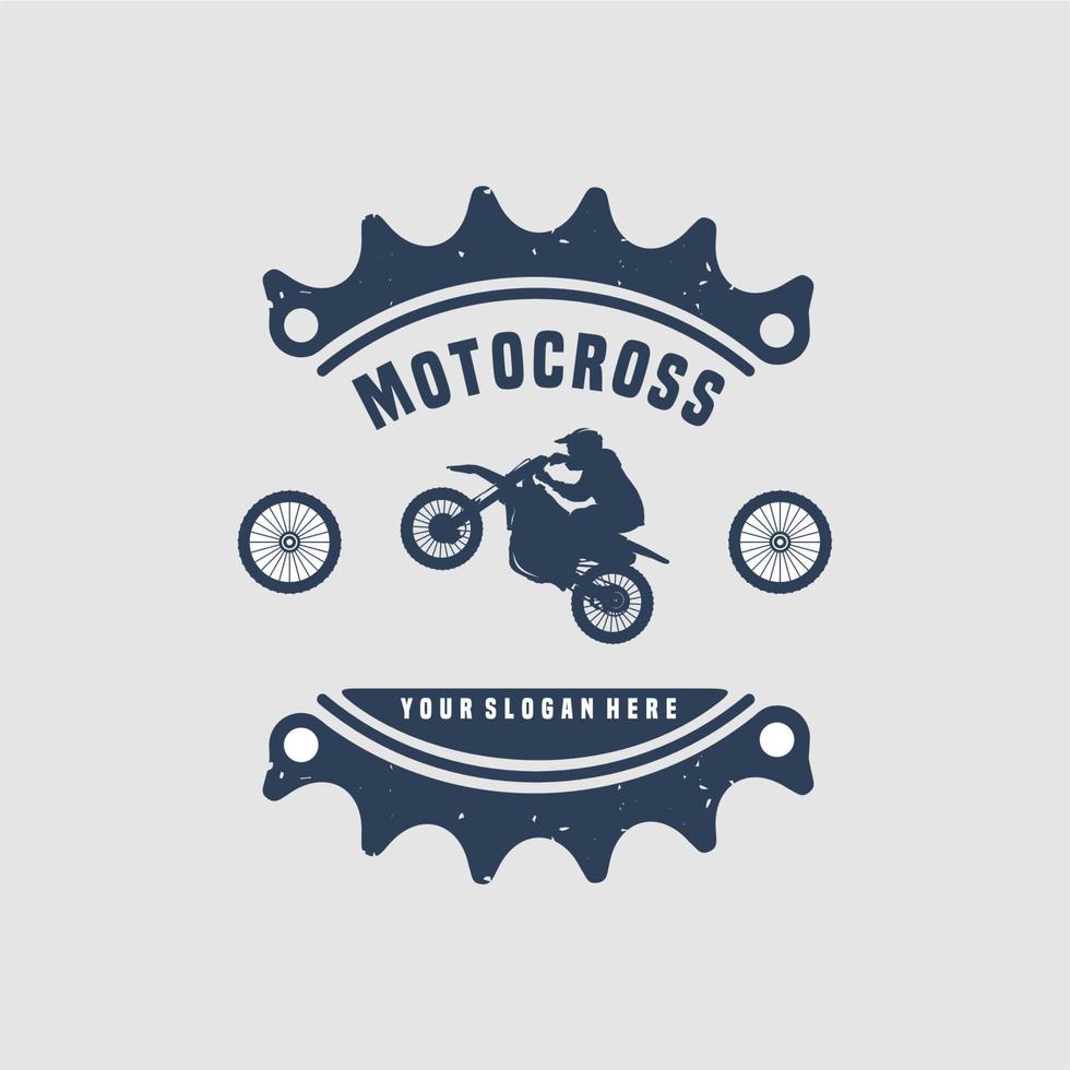 modelo de design de logotipo de esporte de motocross extremo vetor