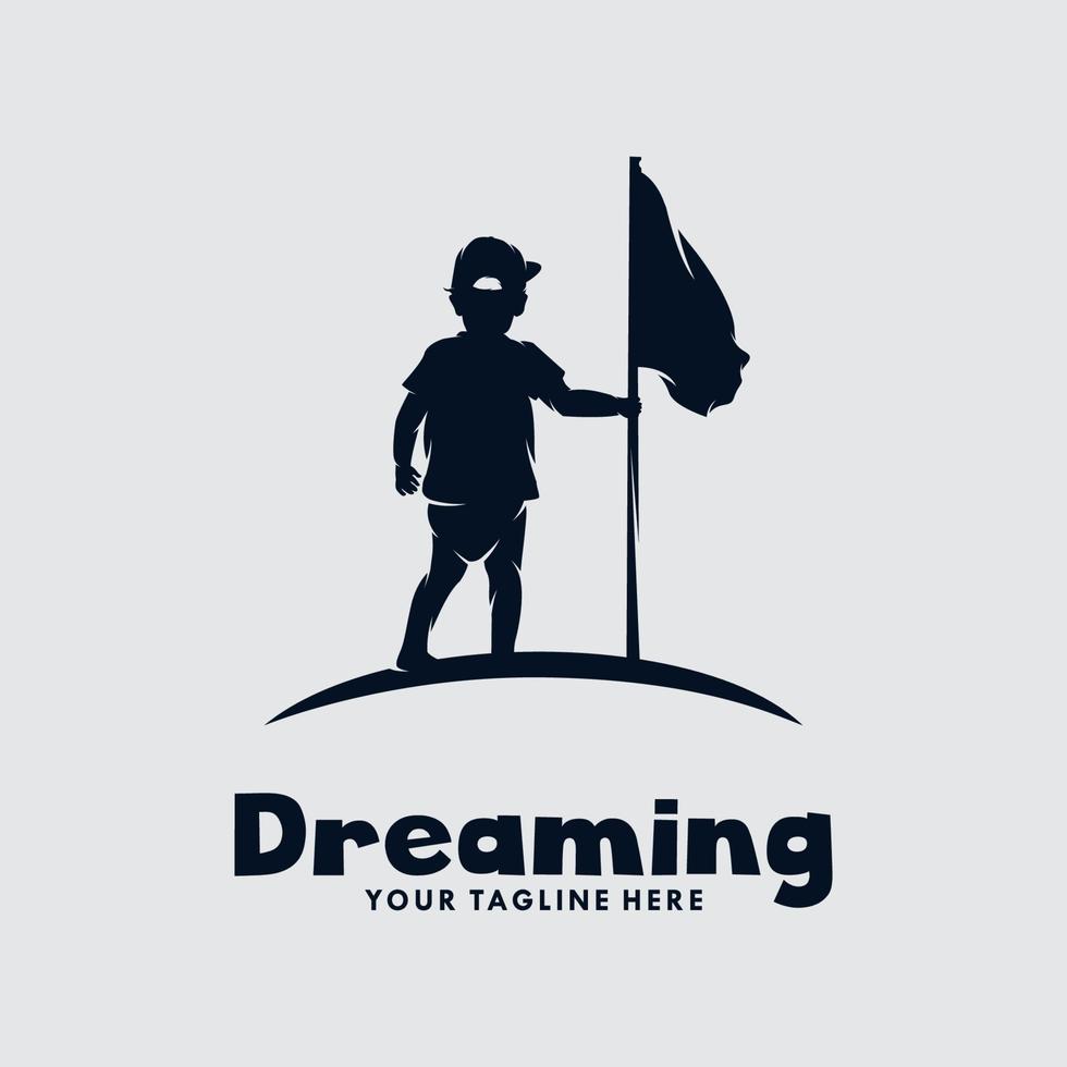 modelo de design de logotipo de sonho infantil vetor