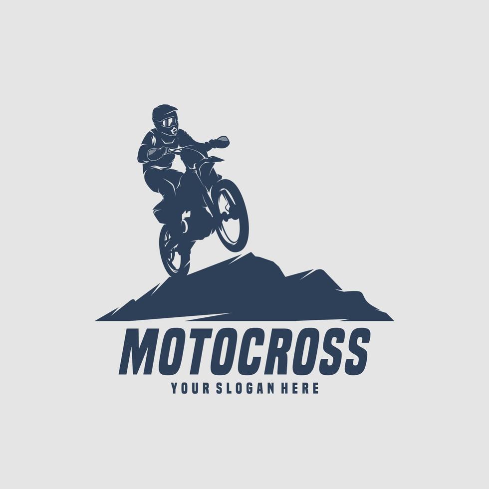 modelo de design de logotipo de esporte de motocross extremo vetor