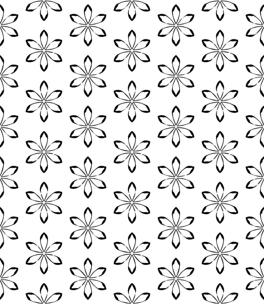 textura padrão sem costura preto e branco. design gráfico ornamental em tons de cinza. ornamentos em mosaico. vetor