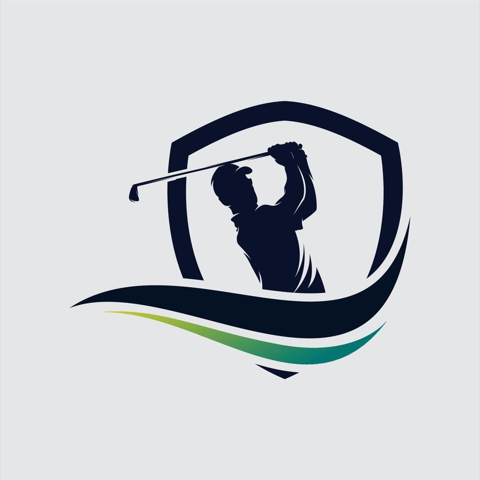 design de modelo de logotipo de esporte de golfe vetor
