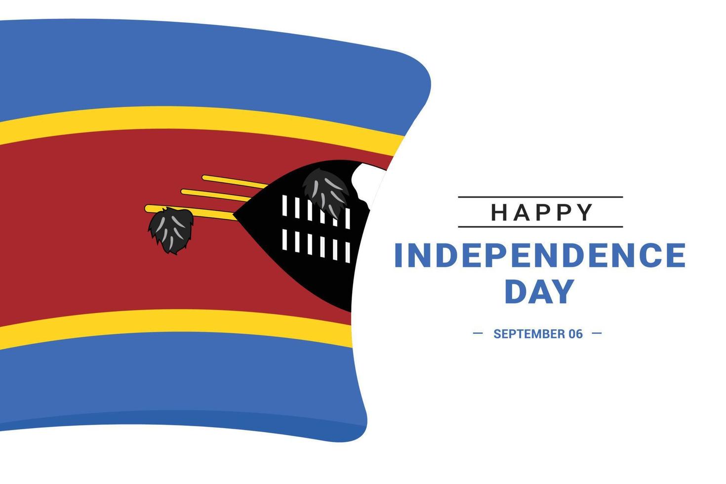 dia da independência da eswatini vetor