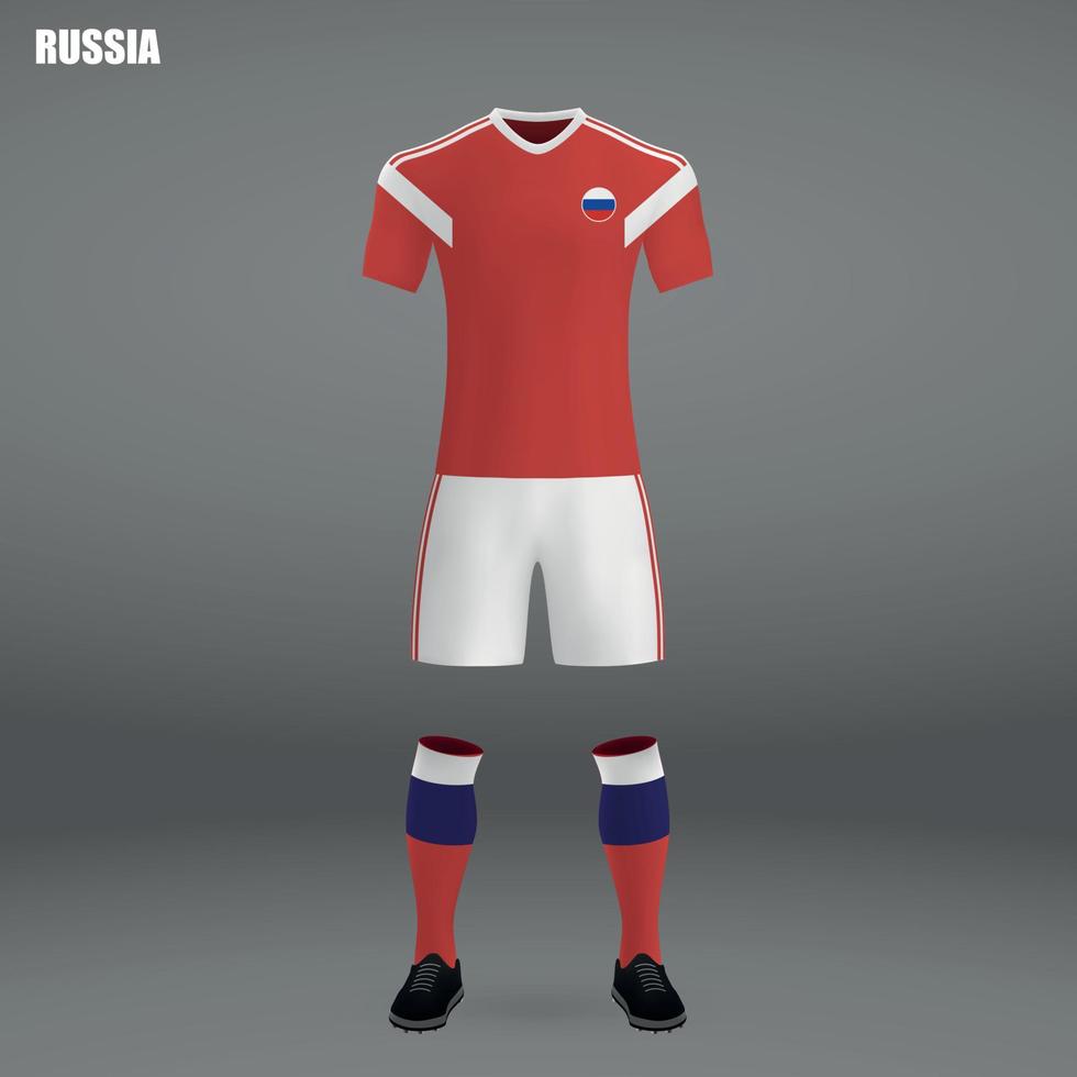 kit de futebol da rússia 2018 vetor