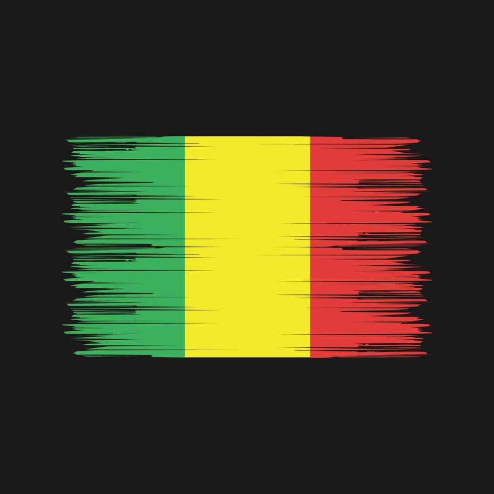 pincel de bandeira do mali. bandeira nacional vetor