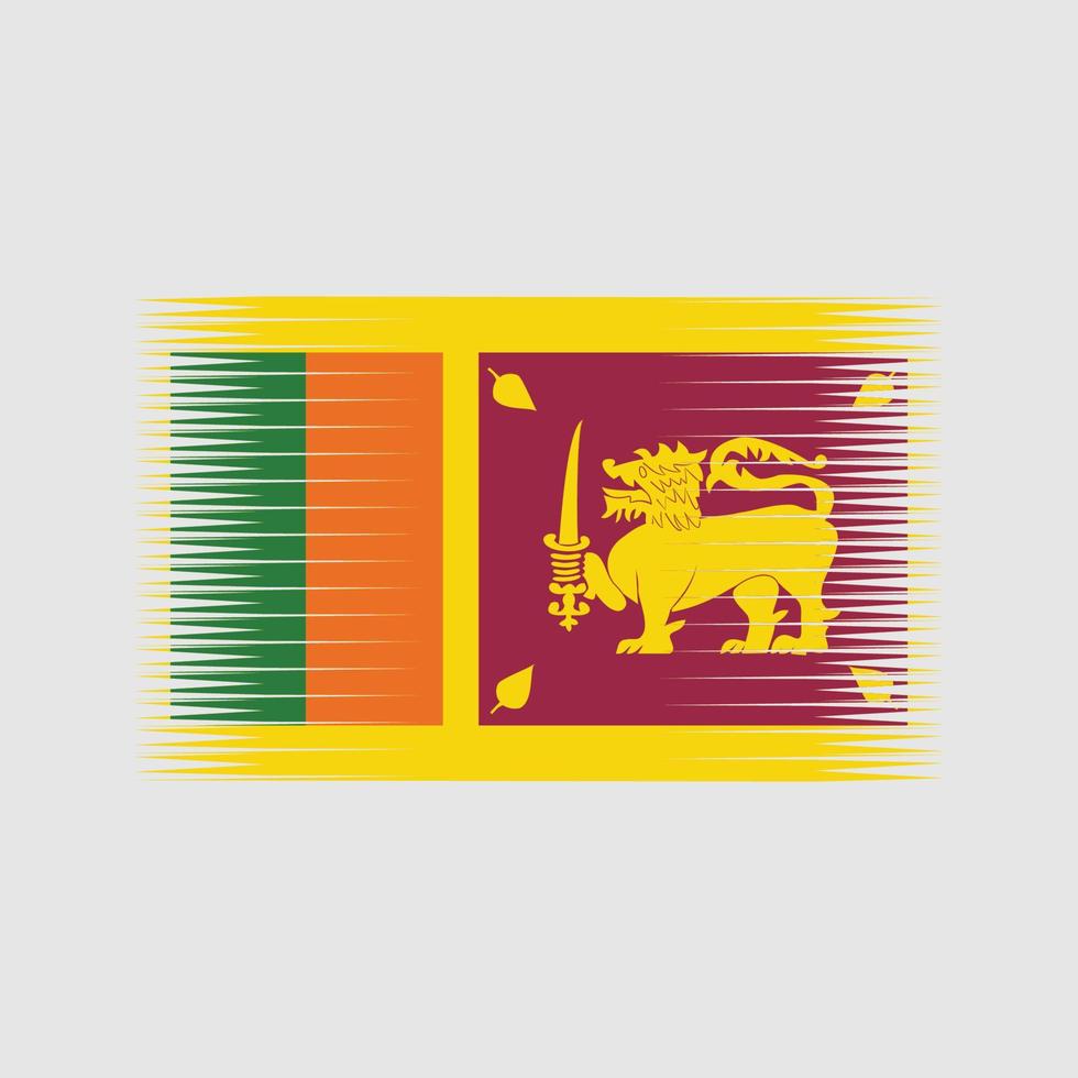 vetor de bandeira do sri lanka. bandeira nacional