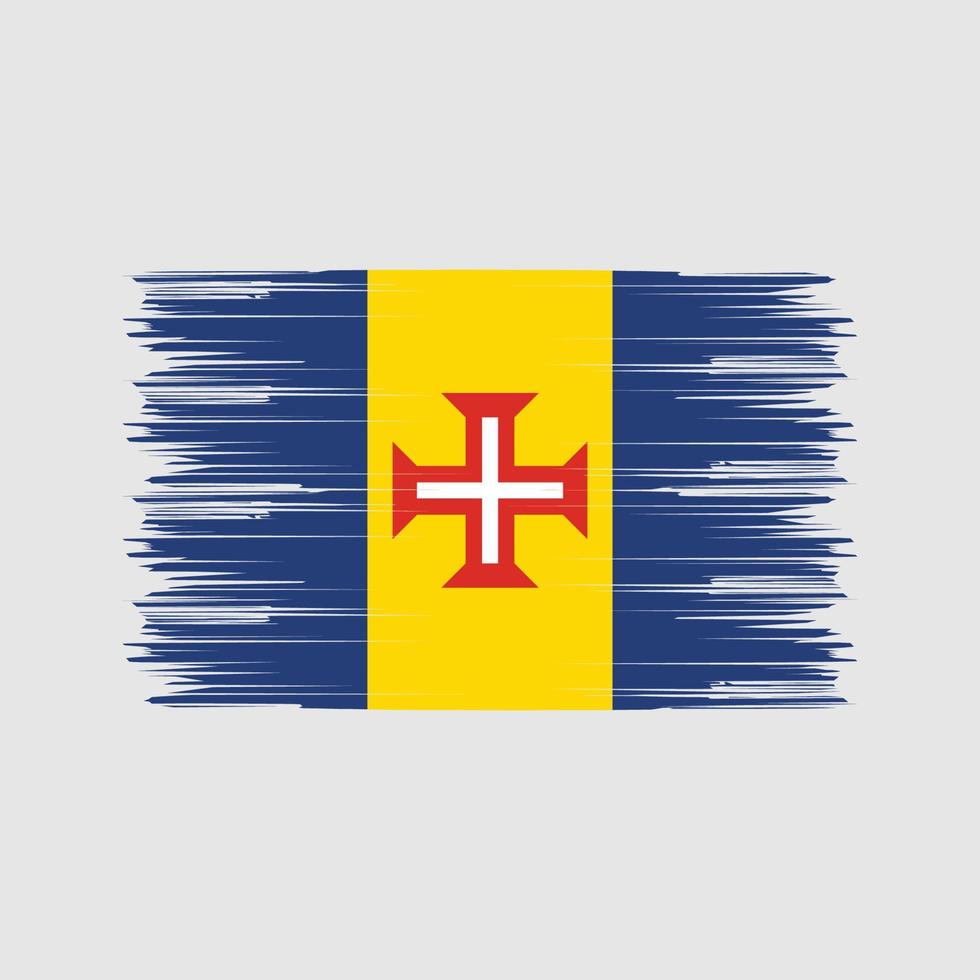 pincel bandeira da madeira. bandeira nacional vetor