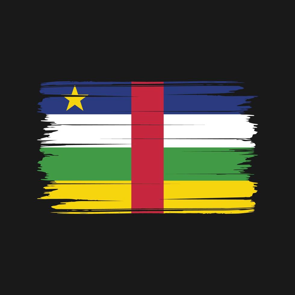 vetor de pincel de bandeira da África Central. bandeira nacional