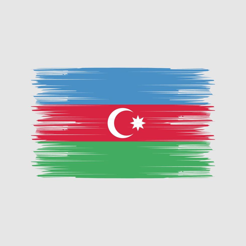 pincel de bandeira do azerbaijão. bandeira nacional vetor