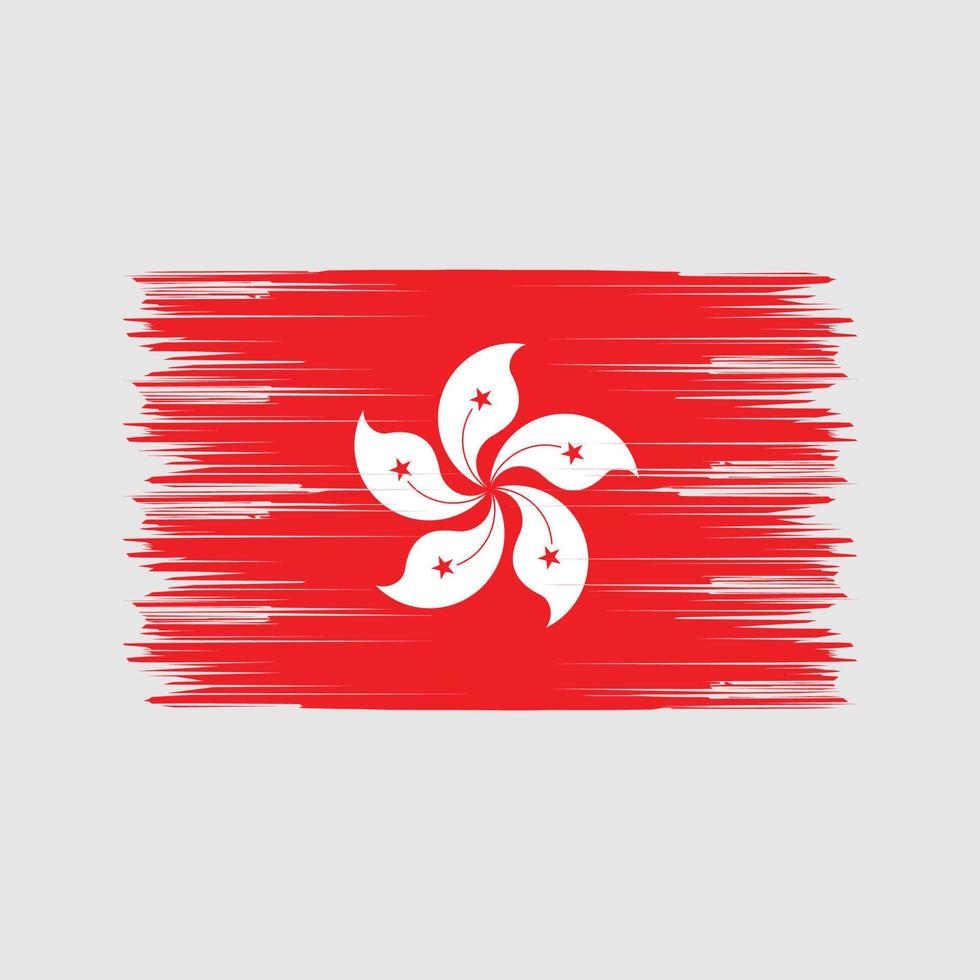 escova de bandeira de hong kong. bandeira nacional vetor