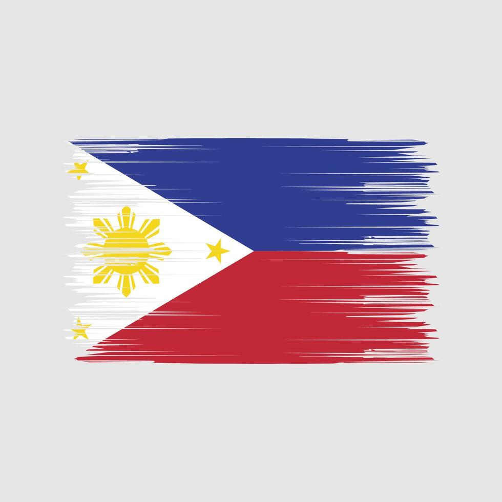 escova de bandeira das filipinas. bandeira nacional vetor