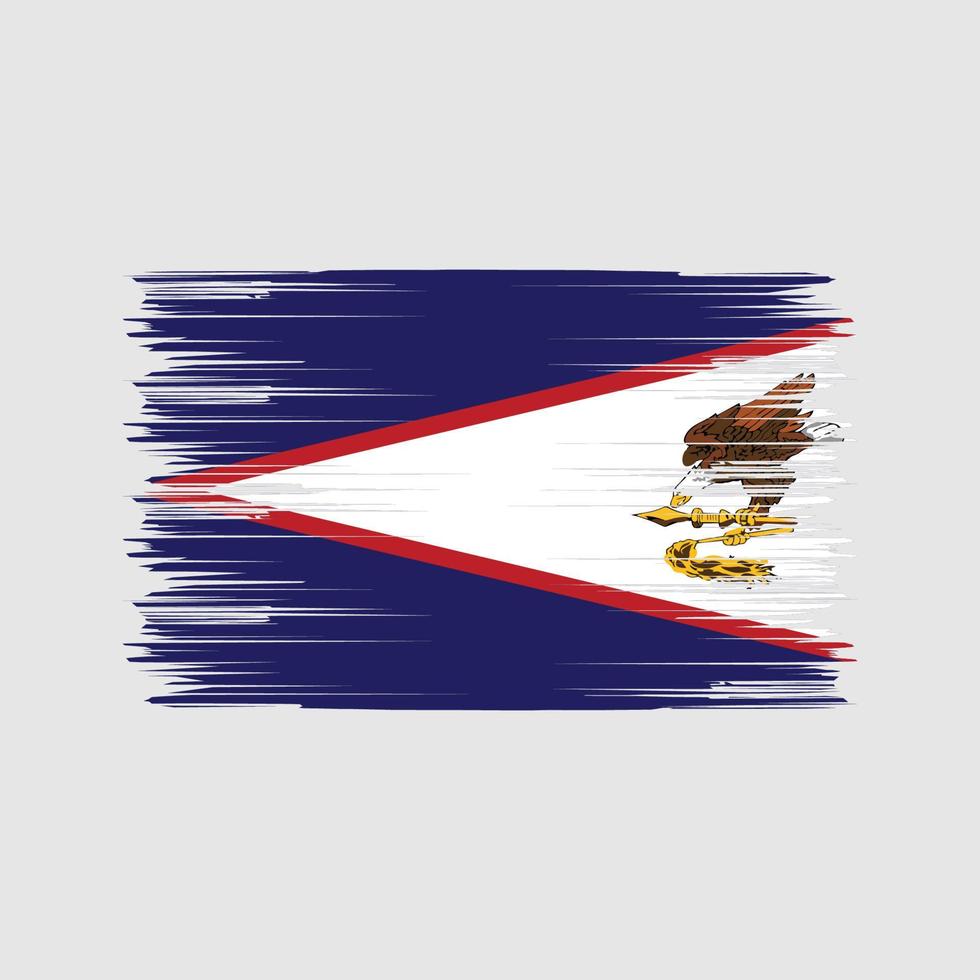 pincel de bandeira da samoa americana. bandeira nacional vetor
