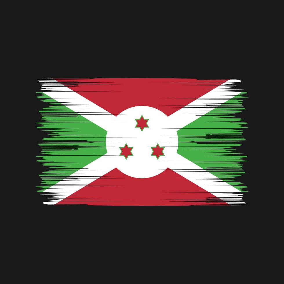 escova de bandeira do burundi. bandeira nacional vetor