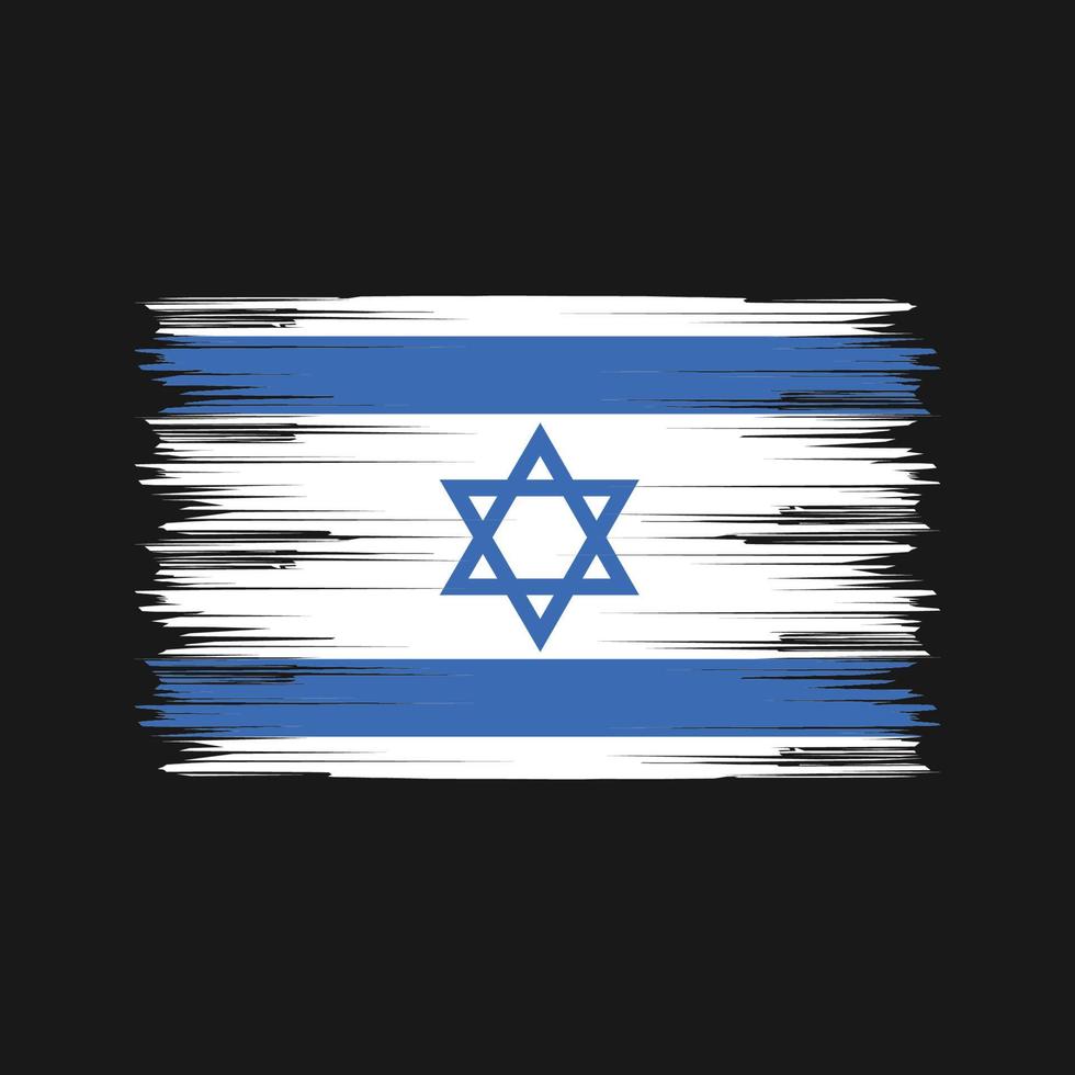 escova de bandeira de israel. bandeira nacional vetor