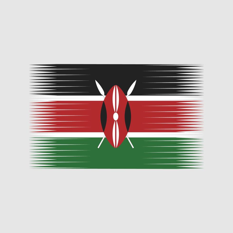 vetor de bandeira do Quênia. bandeira nacional