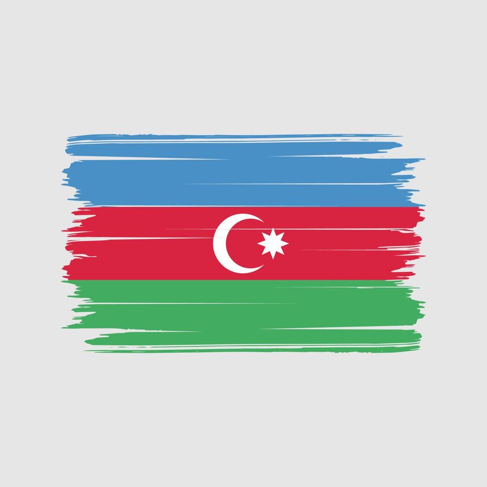 vetor de pincel de bandeira do azerbaijão. bandeira nacional