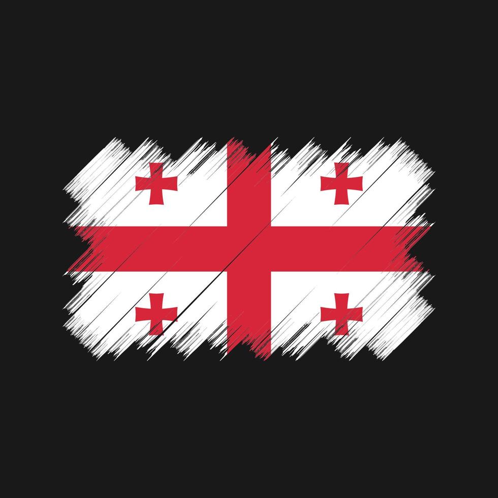 pincel de bandeira da geórgia. bandeira nacional vetor