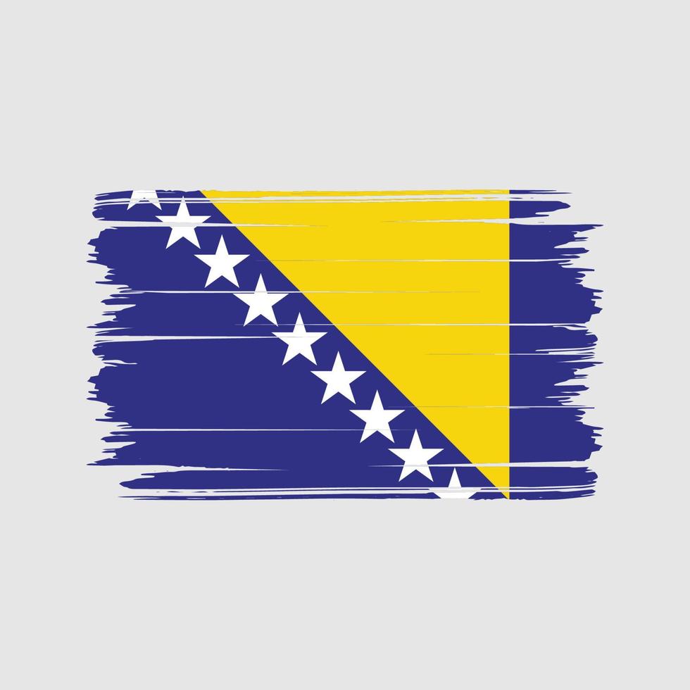 vetor de pincel de bandeira da bósnia. bandeira nacional
