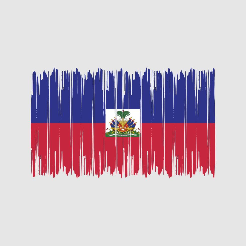 pinceladas de bandeira do haiti. bandeira nacional vetor