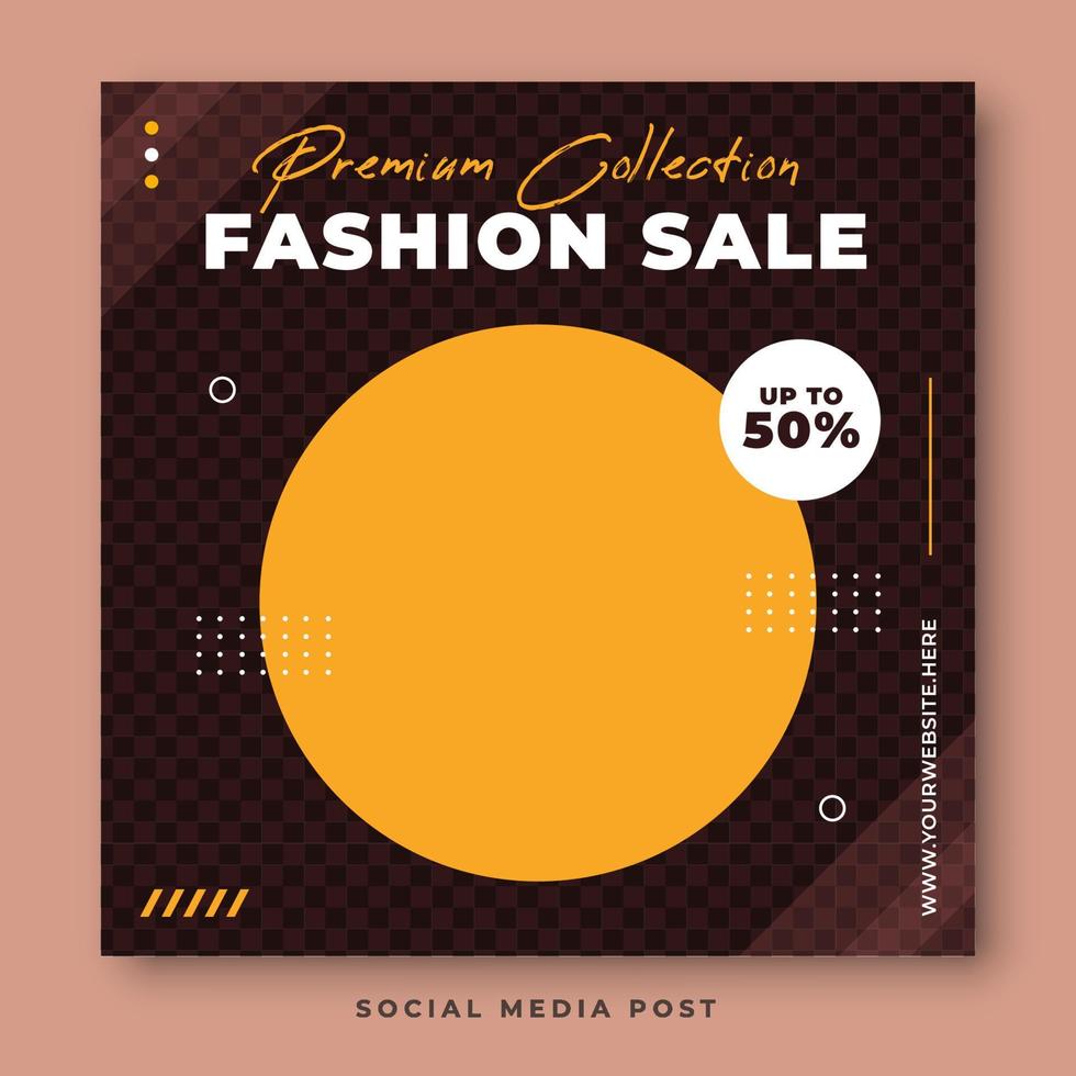modelo de mídia social de banner quadrado de venda de moda vetor