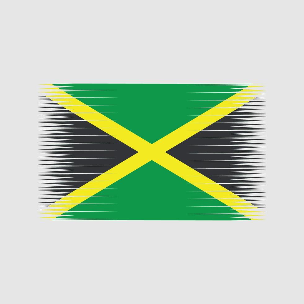 vetor de bandeira da jamaicana. bandeira nacional